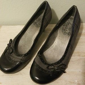Mudd Black Preppy Plaid Heels 9.5